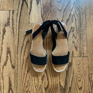 Kelly & Katie Black Espadrille Sandals